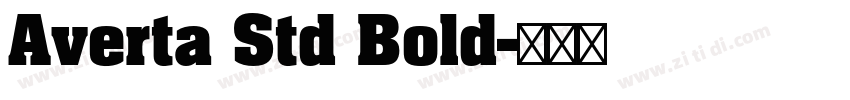 Averta Std Bold字体转换